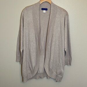 Simply Styled Tan Open Front Cardigan Sweater
